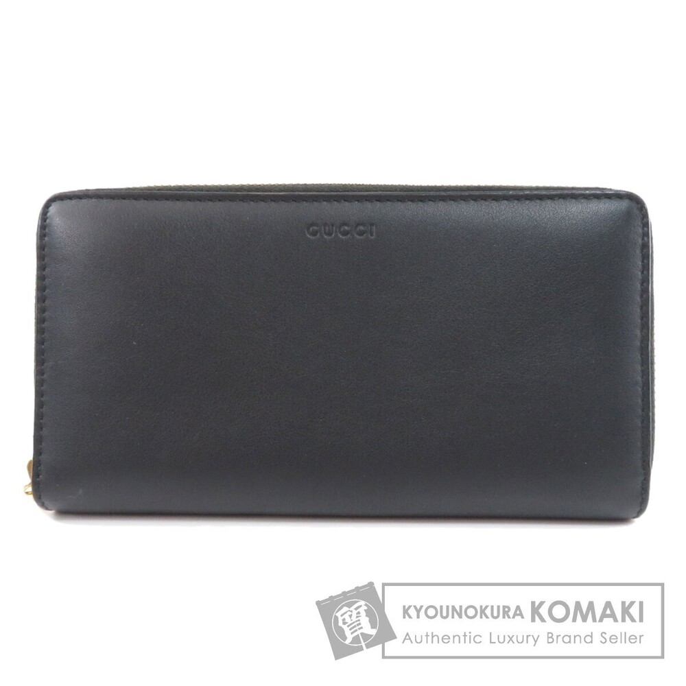 Gucci Logo Motif Long Wallet Leather